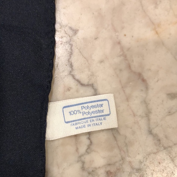 Napoleon Scarf 30” x 30” Square Made in Italy Multi Color Navy Borders Ploy - Picture 6 of 7